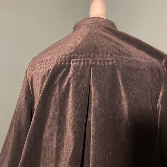 J. Jill coal gray velvet swing Women's Jacket large - Picture 5 of 6